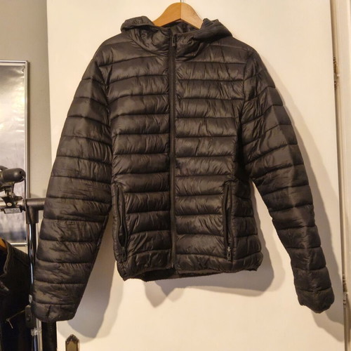 Puffer jacket black used, spring