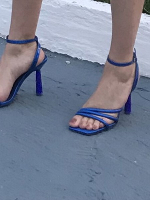Menbur Royal Blue women's sandals new, size 37