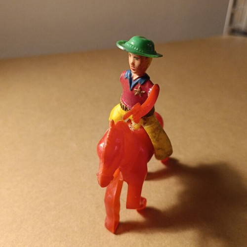 Cowboy Rider Figure 1970 used, height 14 cm