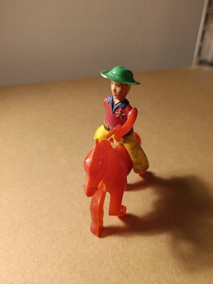 Cowboy Rider Figure 1970 used, height 14 cm