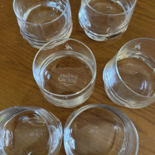 Famous Grouse whiskey glass set of 6
