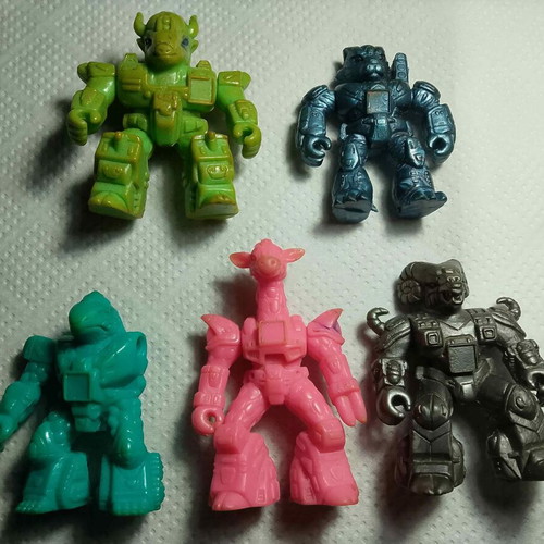 Teratomachoi figures pack of 5 used, 1980-1984 collectible