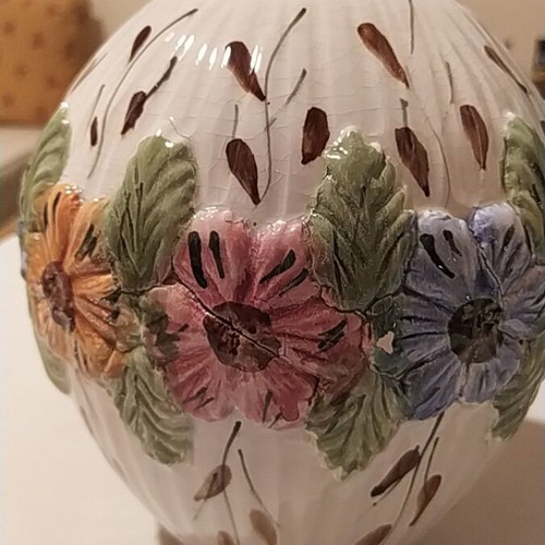Handmade ceramic vase from the 70s used