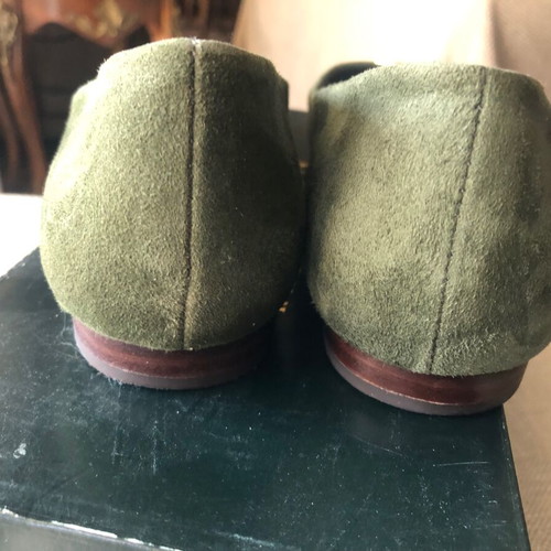 Ralph Lauren suede ballerinas like new, olive, size 40