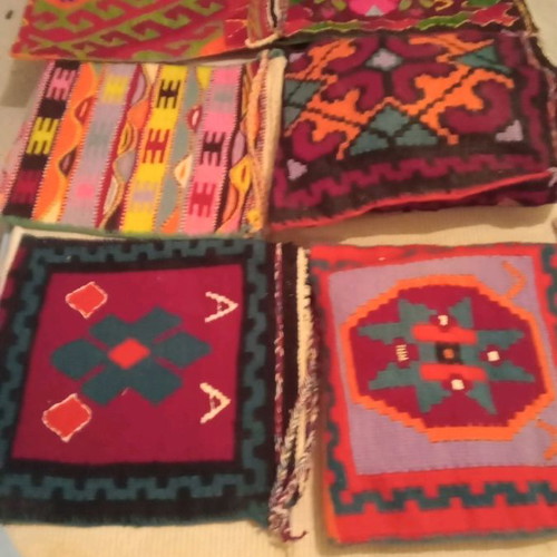 Woven loom bags new, over 80 years old