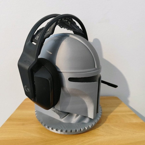 Mandalorian headset stand new, 3D printed support for headphones