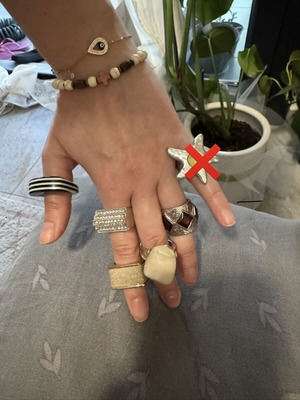Fashion rings boho y2k statement used, multicolor