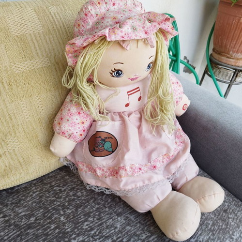 Cloth large talking doll 65cm used