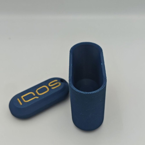 3D Printed Portable Ashtray Case for IQOS Buds new, blue