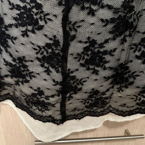 Zara knit top used, small, black with pattern