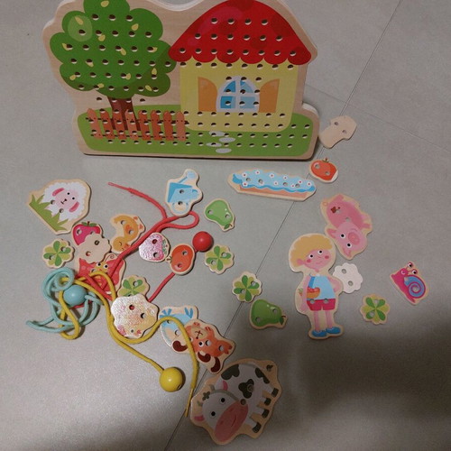 Montessori wooden toy like new for fine motor skills practice