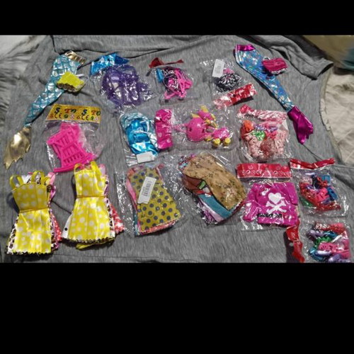 Barbie doll accessories and clothes, new in packaging