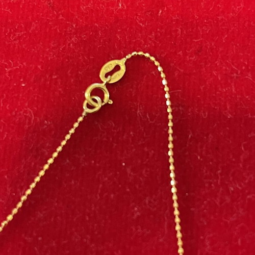 Gold 585 necklace with turquoise, like new