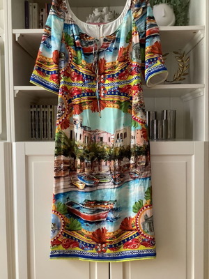 Dolce & GABBANA μεταξωτό φόρεμα αφόρετο μέγεθος ΙΤ 50 (L)