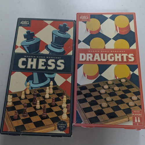 Chess and checkers sets like new