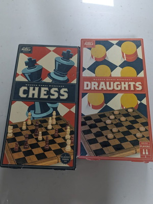 Chess and checkers sets like new