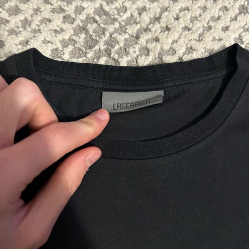Karl Lagerfeld long-sleeve shirt like new, black, size L