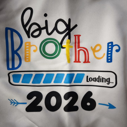 Big Brother sweatshirt like new, size 3 years, white with print