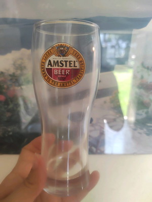 Ποτήρια μπύρας Amstel καινούργια, πακέτο 12 με box