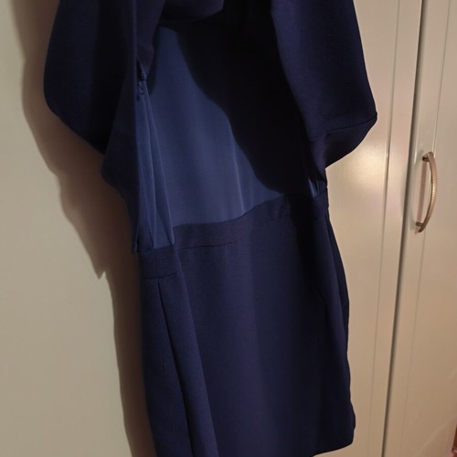 Mango mini dress like new, dark blue crepe fabric