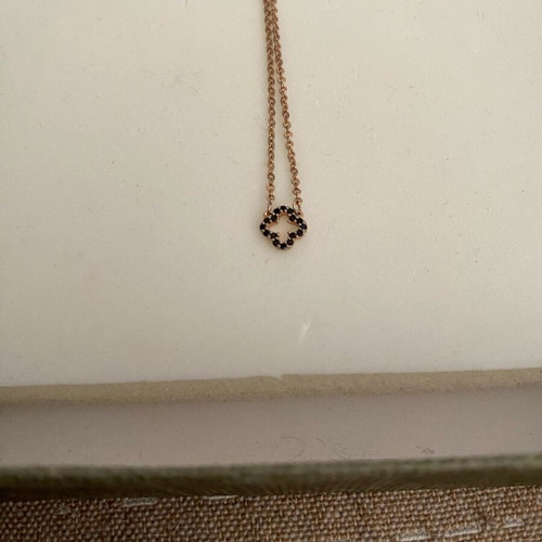 Cross necklace with blue zircon like new