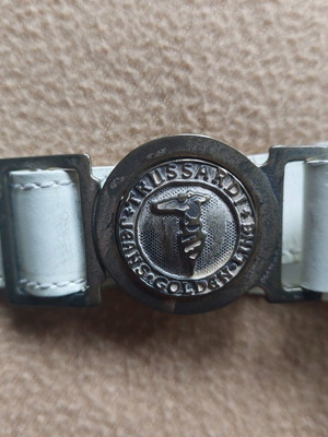 Trussardi Leather Belt White 90 cm Used