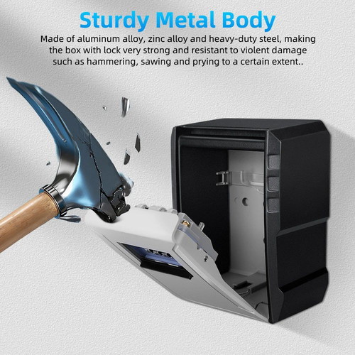 Large Key Box New Heavy-Duty With Code For Airbnb Booking