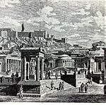  Η Αρχαία Αγορά της Αθήνας ξυλογραφια 21x15cm