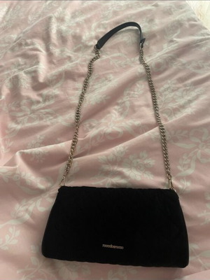 Roccobarocco crossbody bag like new, black velvet