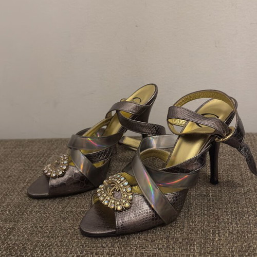 Just Cavalli sandals new, size 37, leather with rhinestones