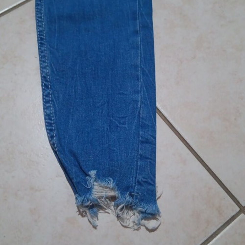Blue jeans with rips, size S / 36 / 8