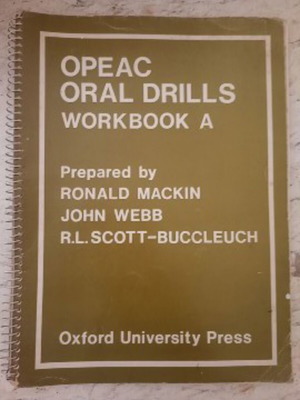 Opeac Oral Drills Workbook A 1968 used, English