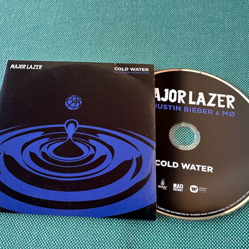 Cold Water CD single by Major Lazer & Justin Bieber like new, pop