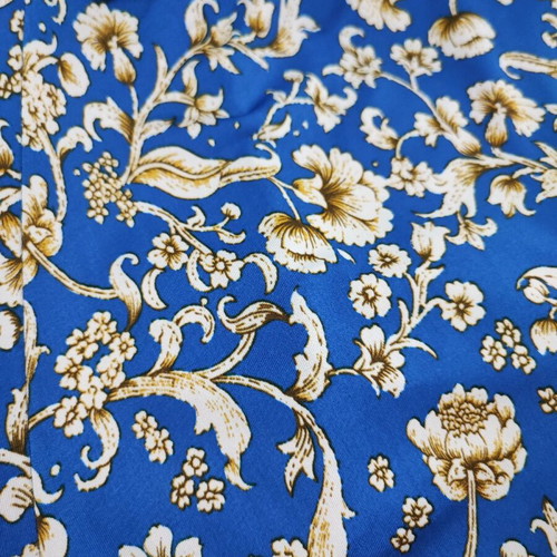 Blue floral Celestino pants like new with elastic waist