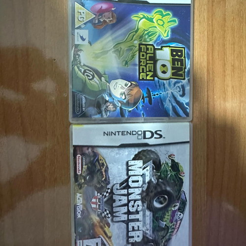 Ben 10 Alien Force and Monster Jam for Nintendo DS used