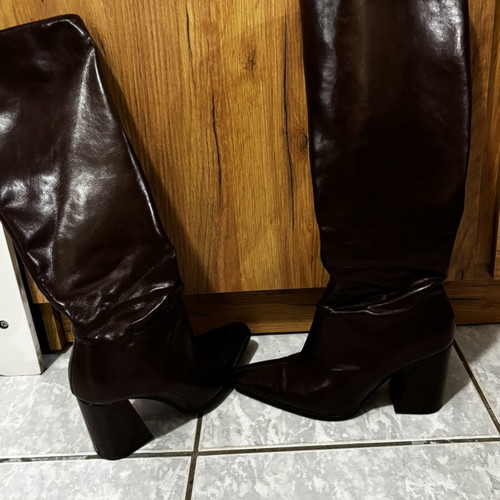 Bershka boots used, size 40, brown and red