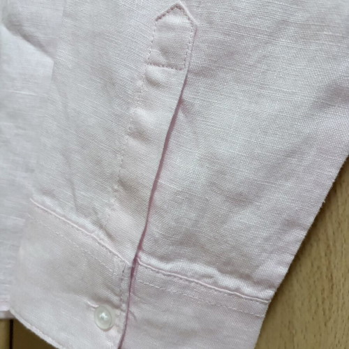 Linen shirt new, extra loose fit, pink, size S