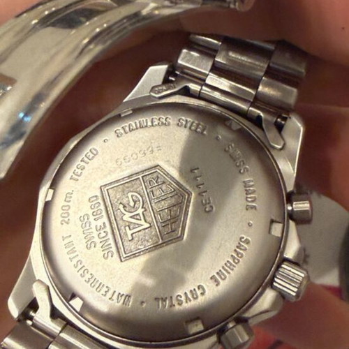 Tag Heuer men's chronograph watch silver like new