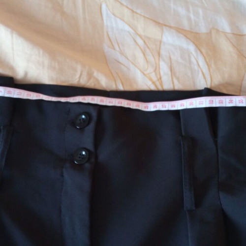 High-waisted office pants, black, size XL fitting Large
