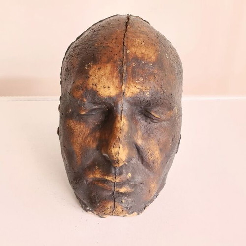 Antique Plaster Death Mask of Emperor Napoleon Bonaparte 19th Century like new