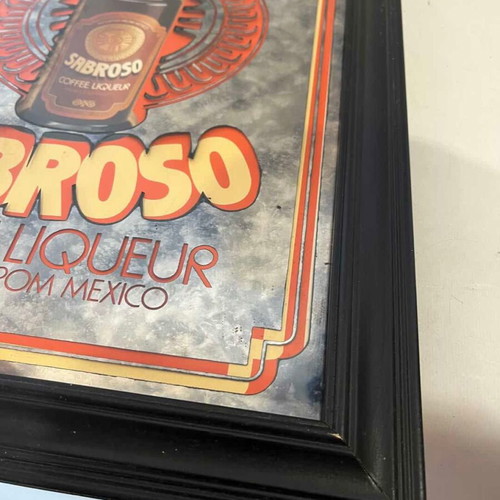Vintage Sabroso Coffee Liqueur Wall Mirror 46x36 used