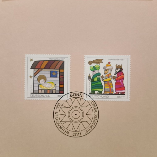 German stamps 1997 with Bonn first day cover