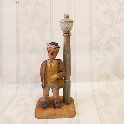 Rare ANRI wooden carved bottle opener used