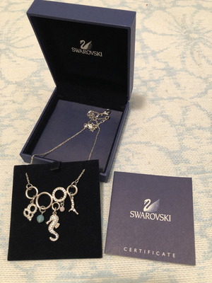 Swarovski κολιέ θαλασσινό καλοκαιρινό με πιστοποιητικό γνησιότητας, τελείως αφόρετο