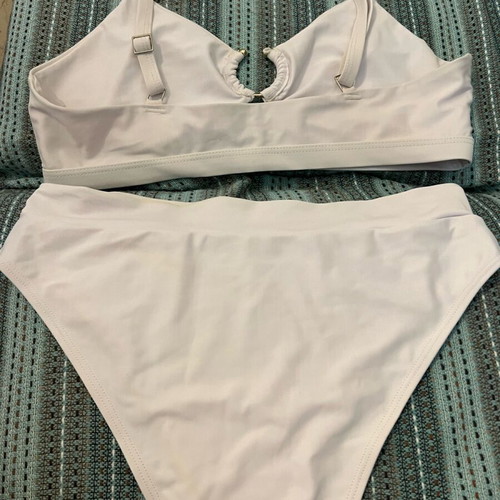 Women's bikini swimsuit new, white, size L