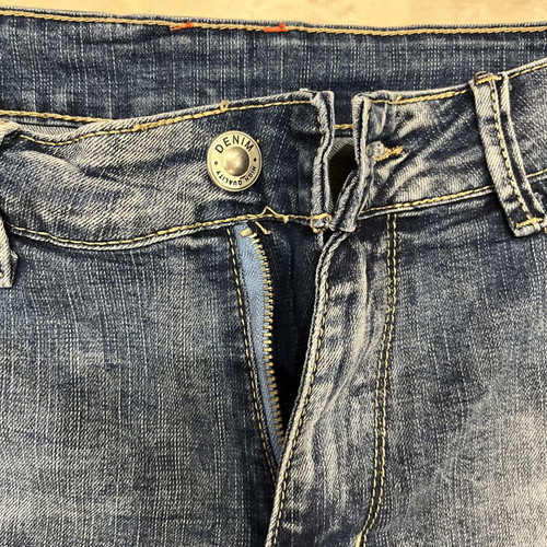 Men's denim shorts like new, size M, grey
