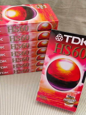 Βιντεοκασέτες VHS TDK HS60 καινούργιες, πακέτο 8 τεμαχίων