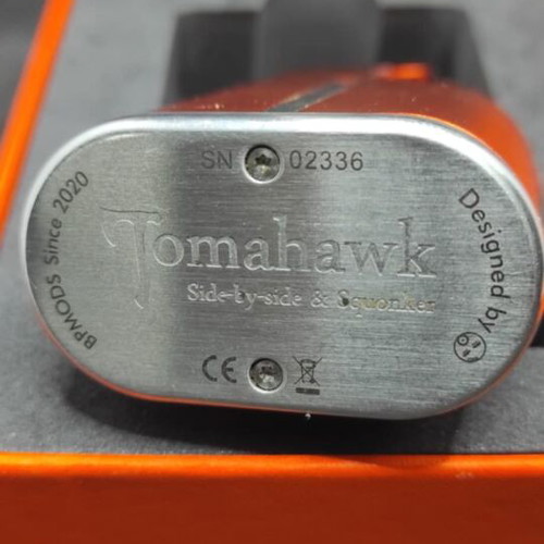 BP Mods Tomahawk SBS/Squonk Mod like new, orange