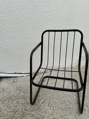 Metal chair, set of 5 for low table