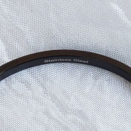 Tumi black steel bracelet bangle like new